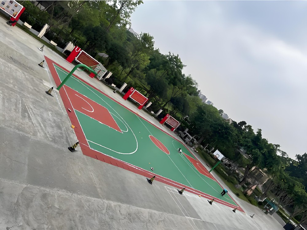 硅PU網球場手工鋪設 硅PU網球場手工鋪設